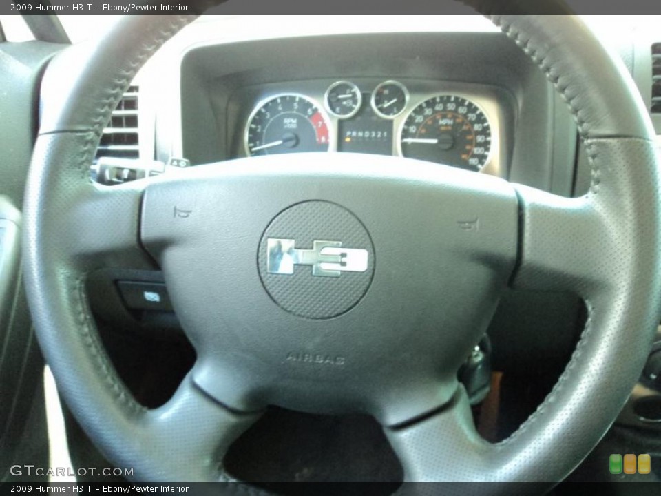 Ebony/Pewter Interior Steering Wheel for the 2009 Hummer H3 T #48424117