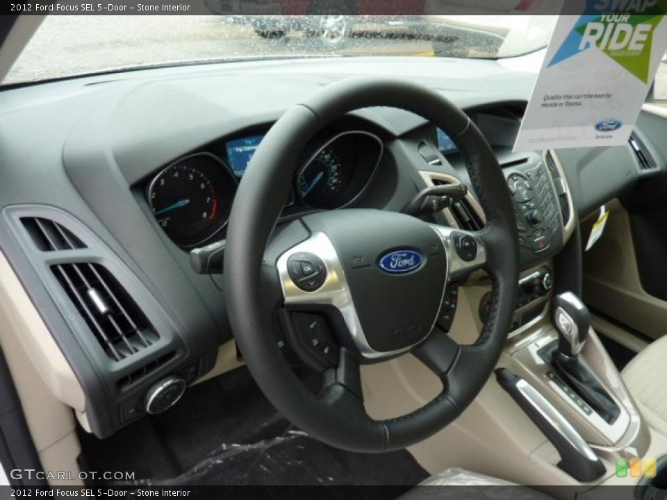 Stone Interior Steering Wheel for the 2012 Ford Focus SEL 5-Door #48424666