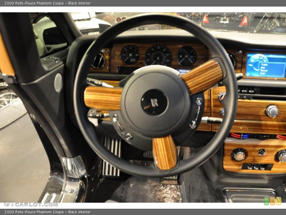 Black Interior Steering Wheel for the 2009 Rolls-Royce Phantom Coupe #48425455