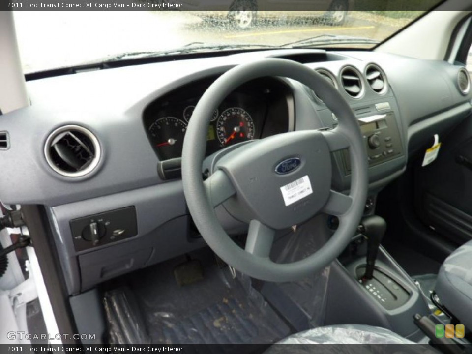 Dark Grey Interior Steering Wheel for the 2011 Ford Transit Connect XL Cargo Van #48426058
