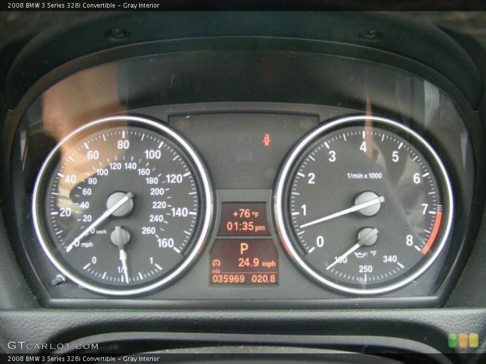 Gray Interior Gauges for the 2008 BMW 3 Series 328i Convertible #48428845