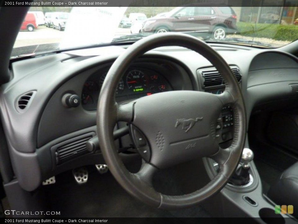 Dark Charcoal Interior Steering Wheel for the 2001 Ford Mustang Bullitt Coupe #48429052