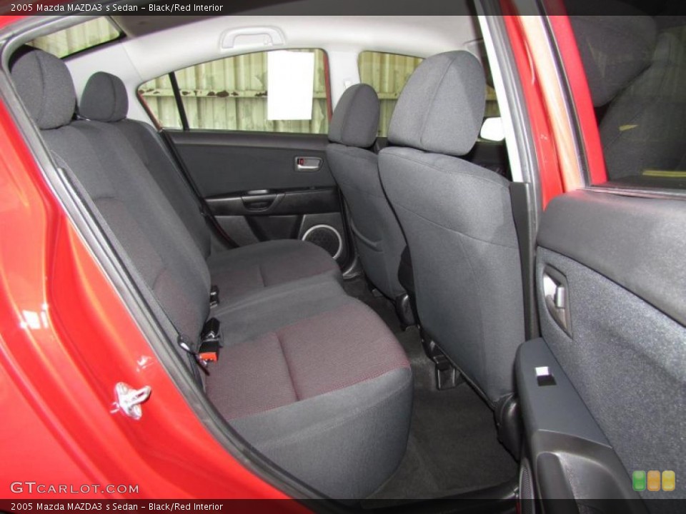Black/Red Interior Photo for the 2005 Mazda MAZDA3 s Sedan #48433611