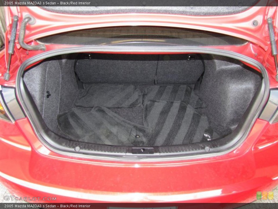 Black/Red Interior Trunk for the 2005 Mazda MAZDA3 s Sedan #48433734