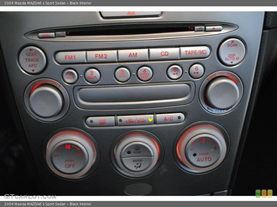 Black Interior Controls for the 2004 Mazda MAZDA6 s Sport Sedan #48434097