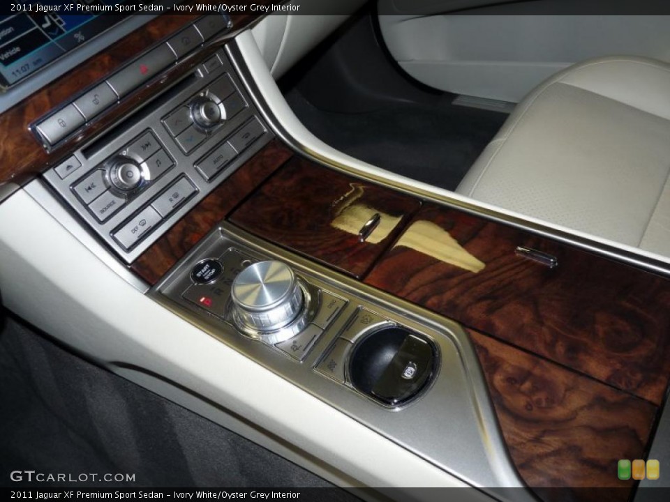 Ivory White/Oyster Grey Interior Controls for the 2011 Jaguar XF Premium Sport Sedan #48434277
