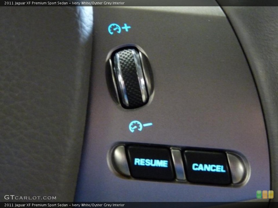 Ivory White/Oyster Grey Interior Controls for the 2011 Jaguar XF Premium Sport Sedan #48434322