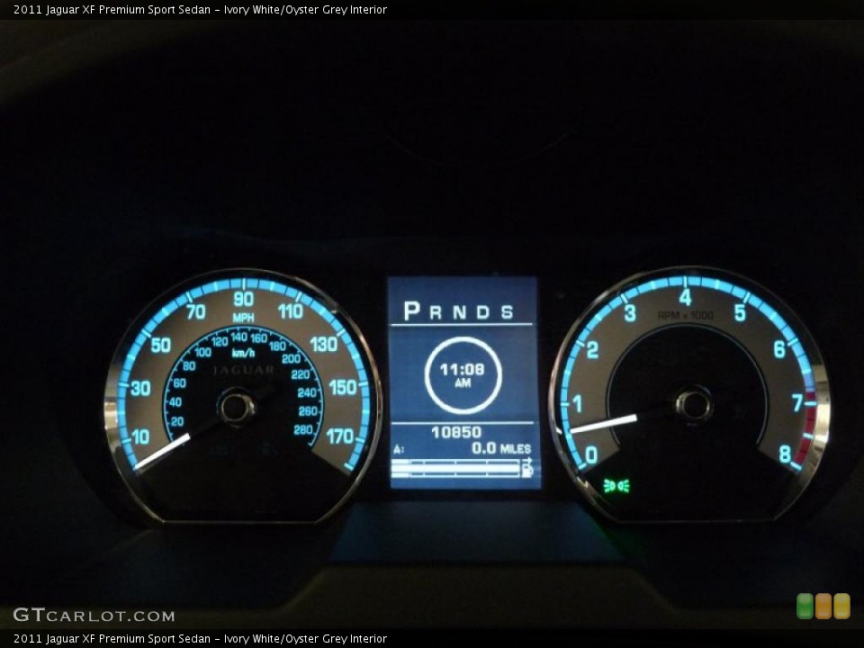 Ivory White/Oyster Grey Interior Gauges for the 2011 Jaguar XF Premium Sport Sedan #48434334