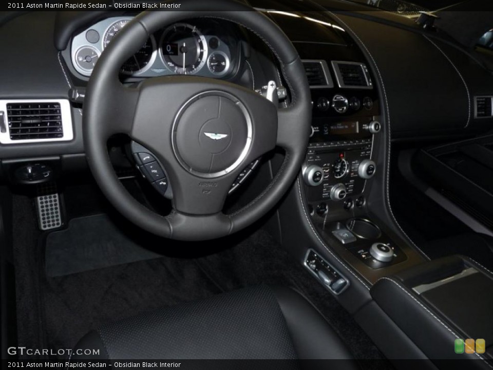 Obsidian Black Interior Steering Wheel for the 2011 Aston Martin Rapide Sedan #48436917