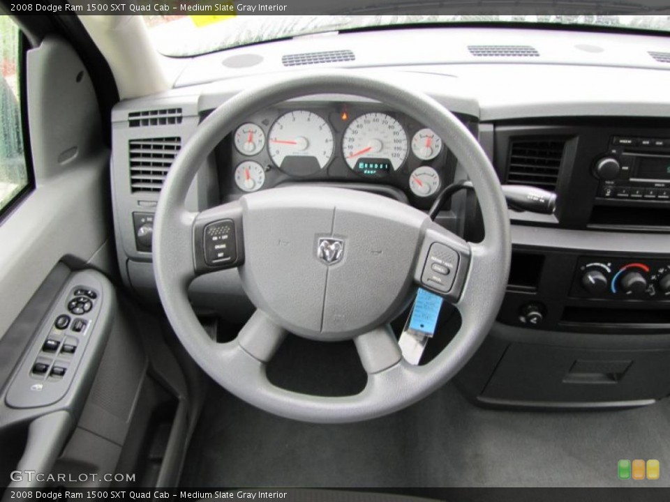Medium Slate Gray Interior Steering Wheel for the 2008 Dodge Ram 1500 SXT Quad Cab #48439512