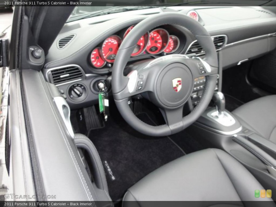 Black Interior Photo for the 2011 Porsche 911 Turbo S Cabriolet #48440676