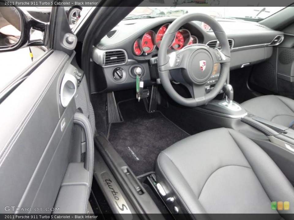 Black Interior Prime Interior for the 2011 Porsche 911 Turbo S Cabriolet #48440694