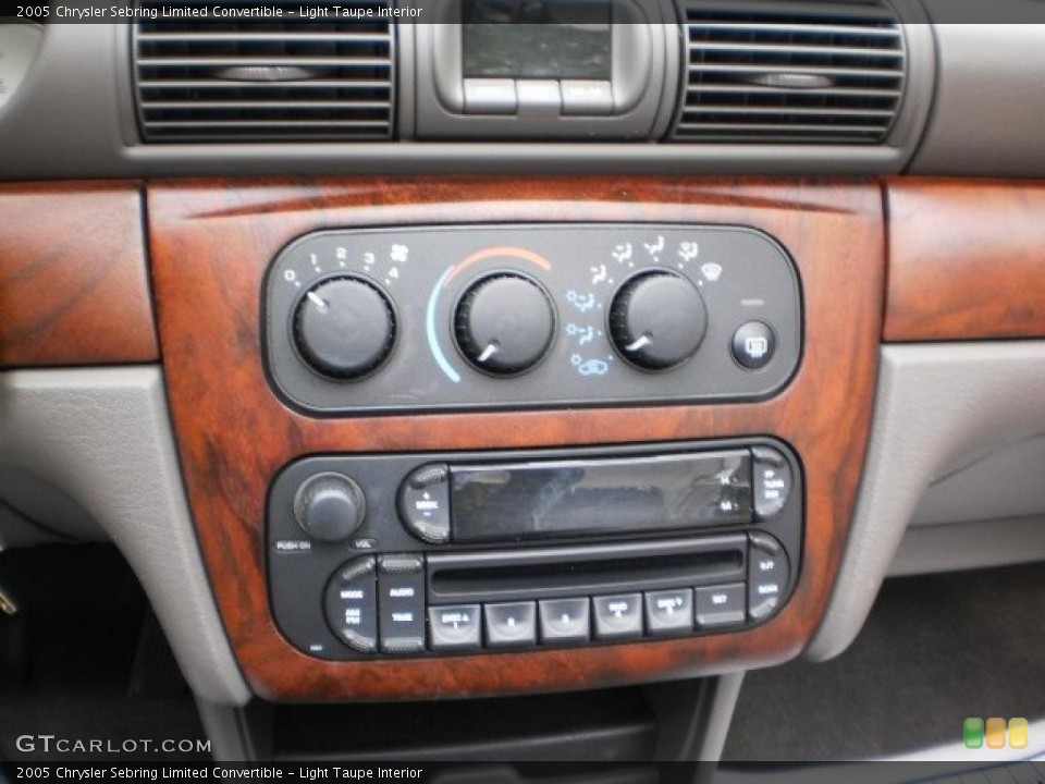 Light Taupe Interior Controls for the 2005 Chrysler Sebring Limited Convertible #48440742