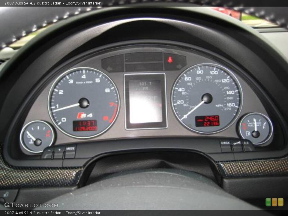 Ebony/Silver Interior Gauges for the 2007 Audi S4 4.2 quattro Sedan #48442938