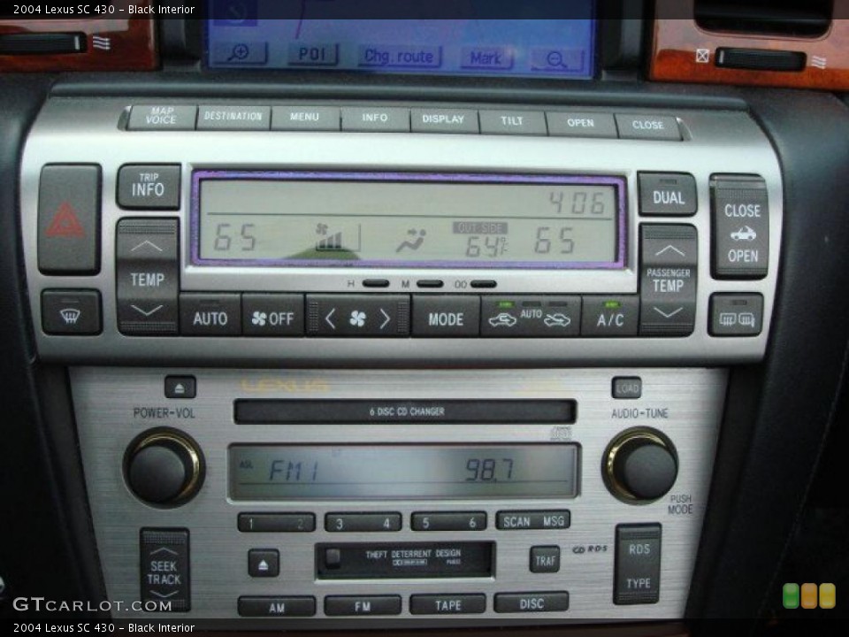 Black Interior Controls for the 2004 Lexus SC 430 #48443823