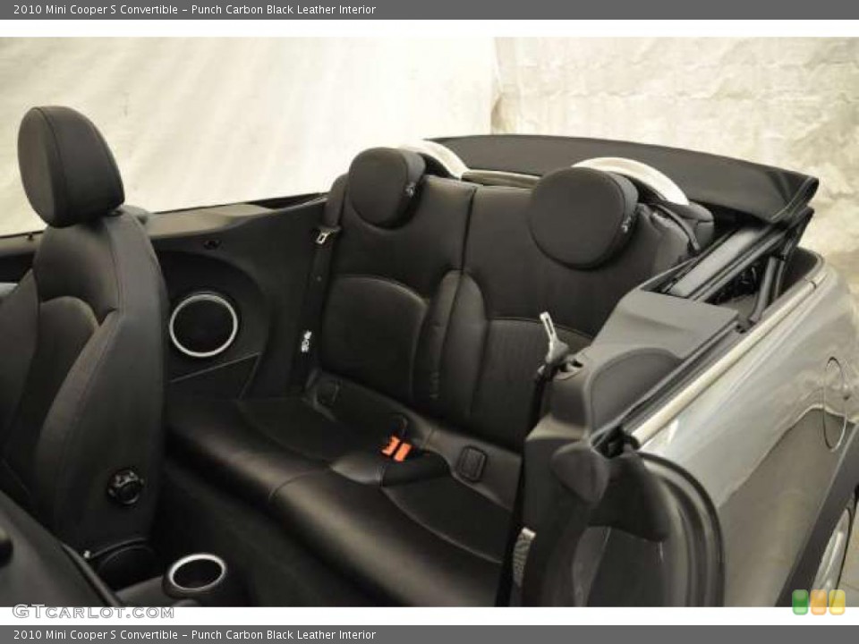Punch Carbon Black Leather Interior Photo for the 2010 Mini Cooper S Convertible #48446745