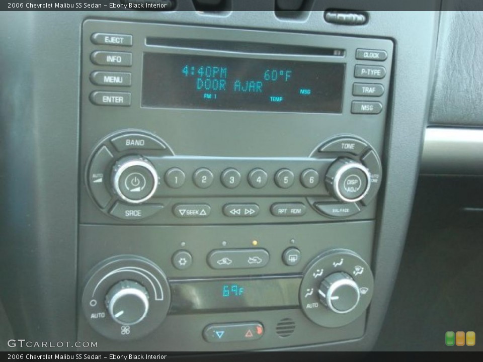 Ebony Black Interior Controls for the 2006 Chevrolet Malibu SS Sedan #48446856