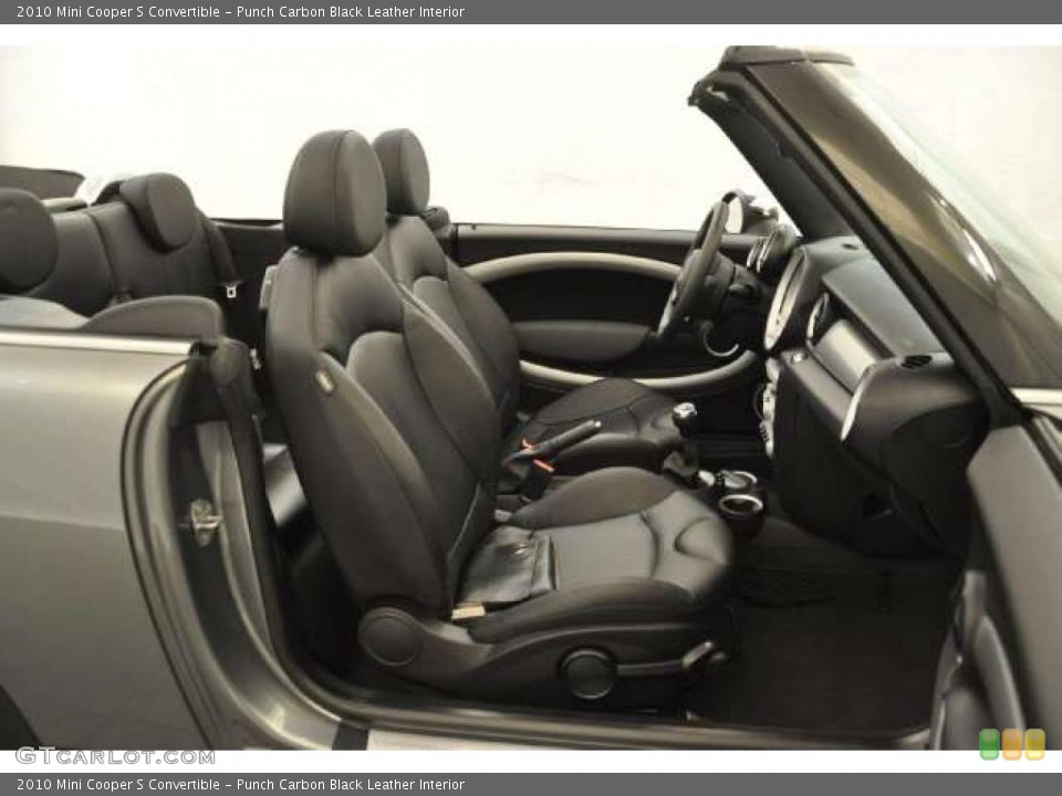 Punch Carbon Black Leather Interior Photo for the 2010 Mini Cooper S Convertible #48446865