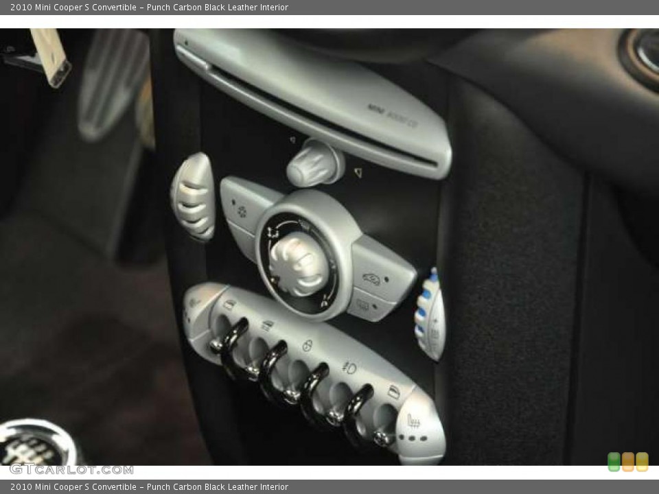 Punch Carbon Black Leather Interior Controls for the 2010 Mini Cooper S Convertible #48447042
