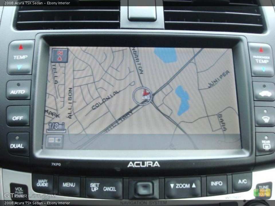 Ebony Interior Navigation for the 2008 Acura TSX Sedan #48451110