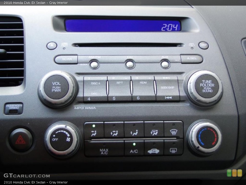 Gray Interior Controls for the 2010 Honda Civic EX Sedan #48451542