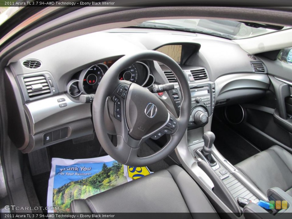 Ebony Black Interior Prime Interior for the 2011 Acura TL 3.7 SH-AWD Technology #48453559