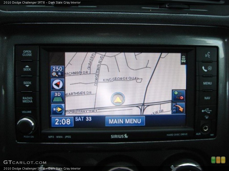Dark Slate Gray Interior Navigation for the 2010 Dodge Challenger SRT8 #48454510