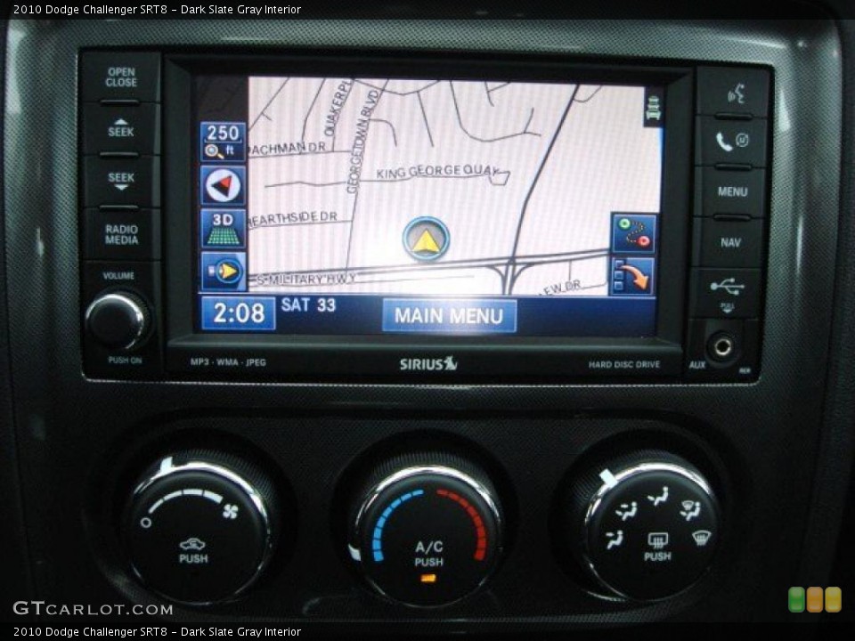 Dark Slate Gray Interior Controls for the 2010 Dodge Challenger SRT8 #48454516