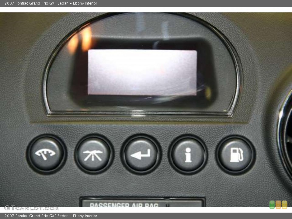 Ebony Interior Controls for the 2007 Pontiac Grand Prix GXP Sedan #48457580