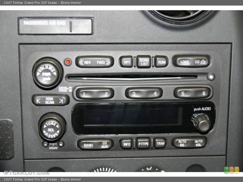 Ebony Interior Controls for the 2007 Pontiac Grand Prix GXP Sedan #48457610
