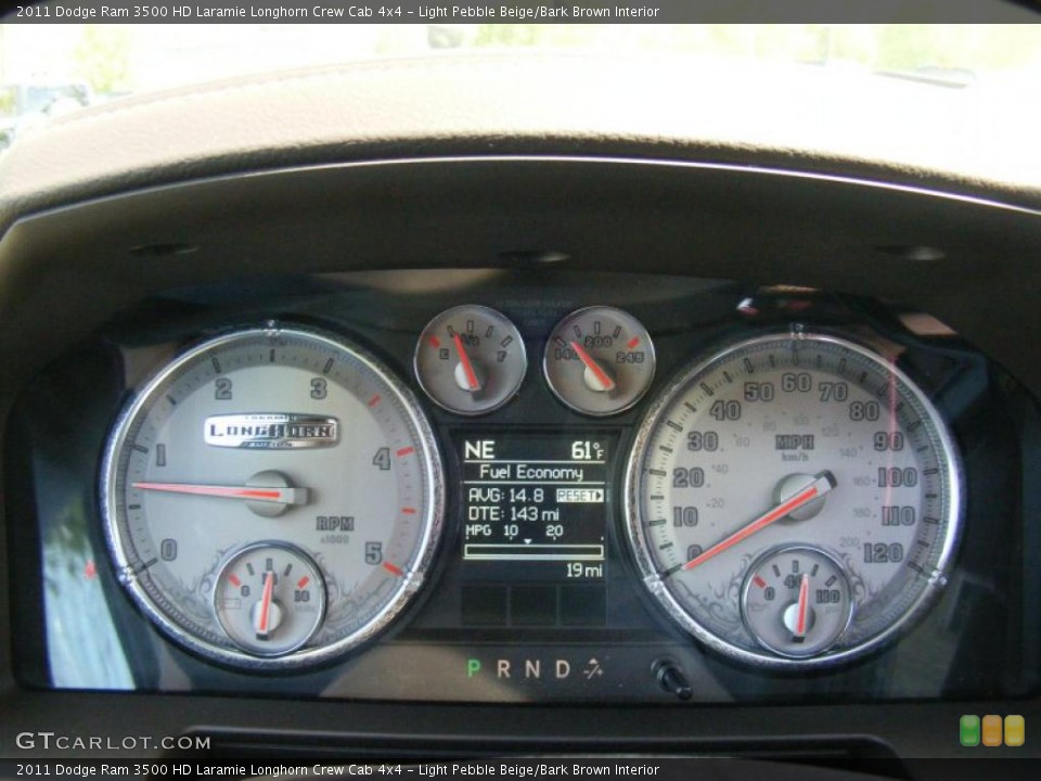 Light Pebble Beige/Bark Brown Interior Gauges for the 2011 Dodge Ram 3500 HD Laramie Longhorn Crew Cab 4x4 #48458081