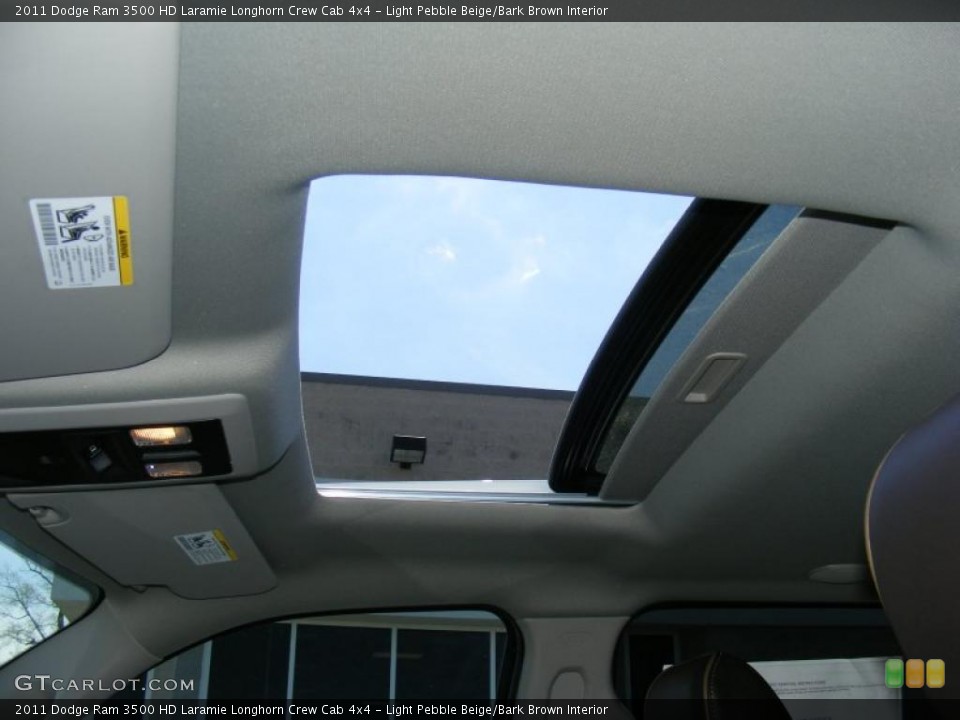 Light Pebble Beige/Bark Brown Interior Sunroof for the 2011 Dodge Ram 3500 HD Laramie Longhorn Crew Cab 4x4 #48458108