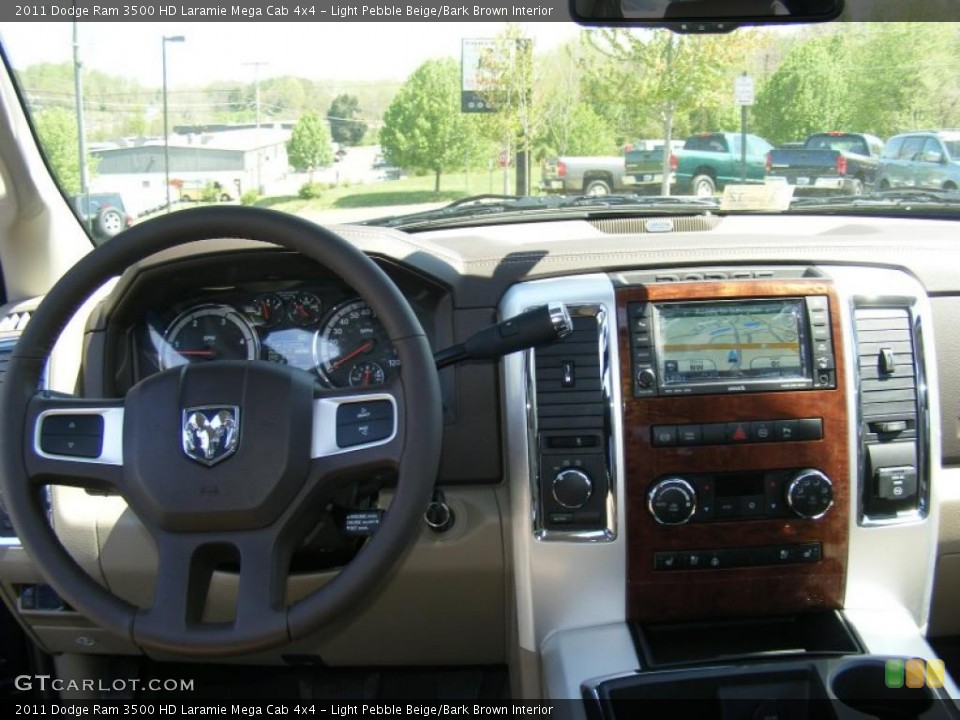 Light Pebble Beige/Bark Brown Interior Dashboard for the 2011 Dodge Ram 3500 HD Laramie Mega Cab 4x4 #48458276