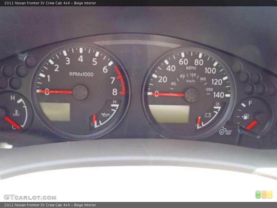 Beige Interior Gauges for the 2011 Nissan Frontier SV Crew Cab 4x4 #48461619