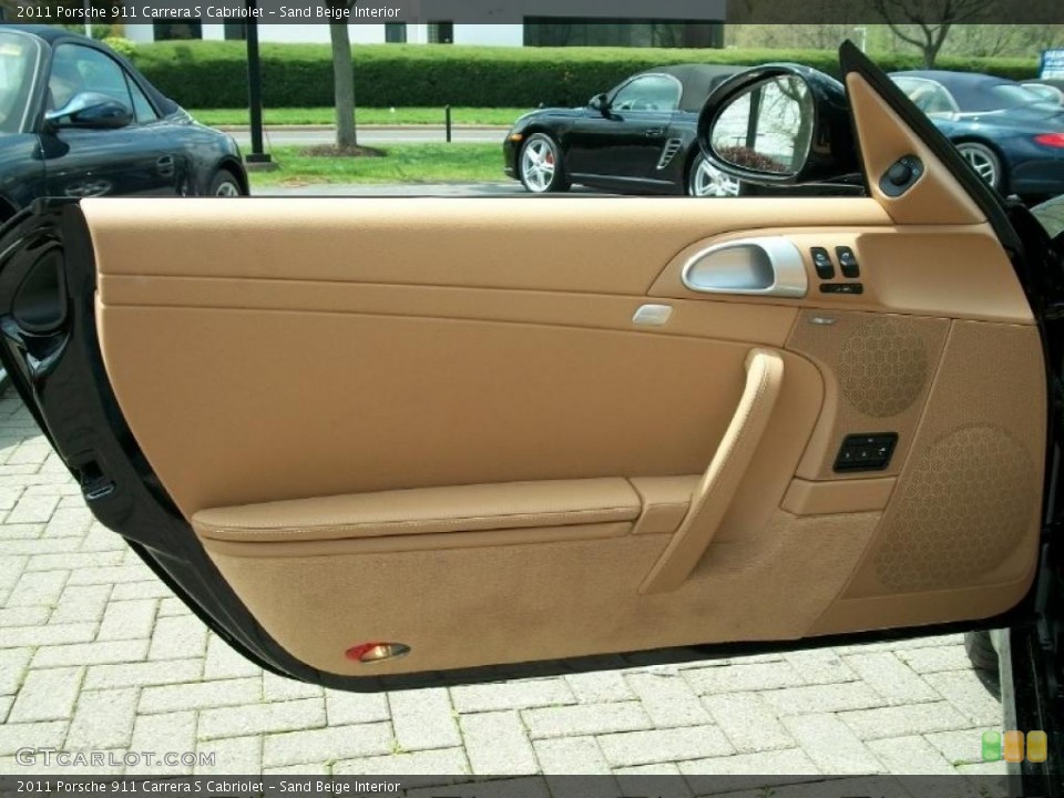Sand Beige Interior Door Panel for the 2011 Porsche 911 Carrera S Cabriolet #48463338