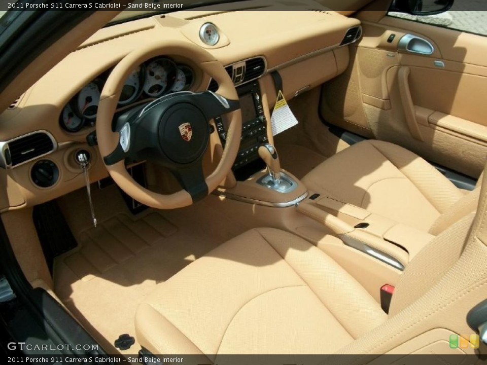 Sand Beige Interior Dashboard for the 2011 Porsche 911 Carrera S Cabriolet #48463371