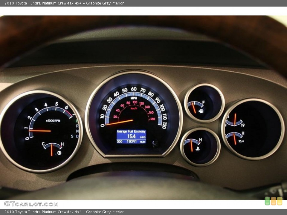 Graphite Gray Interior Gauges for the 2010 Toyota Tundra Platinum CrewMax 4x4 #48464091