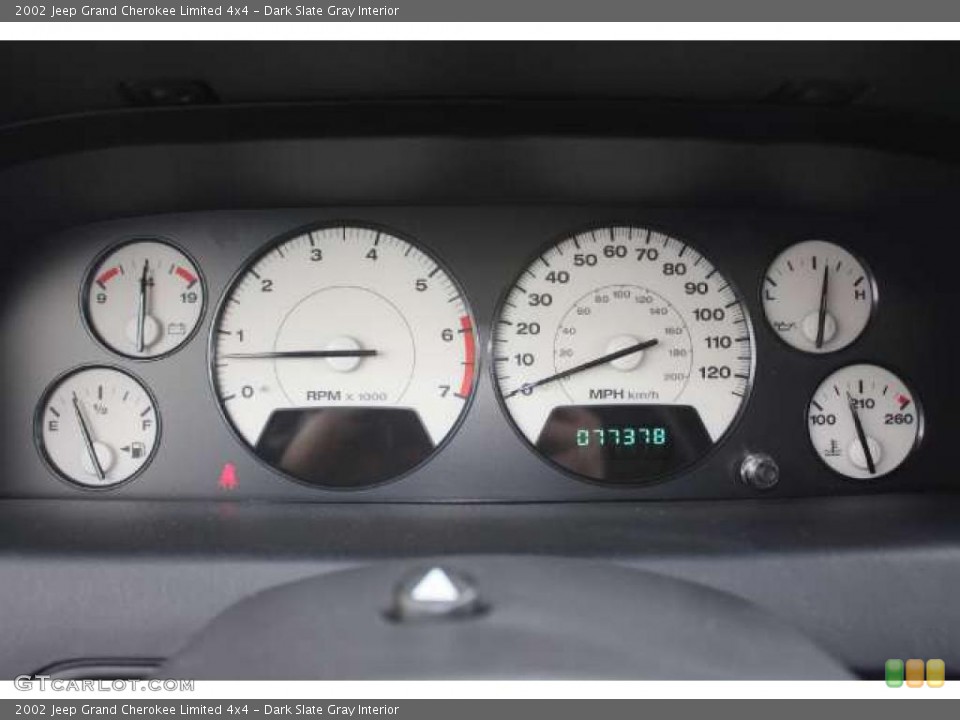 Dark Slate Gray Interior Gauges for the 2002 Jeep Grand Cherokee Limited 4x4 #48464133