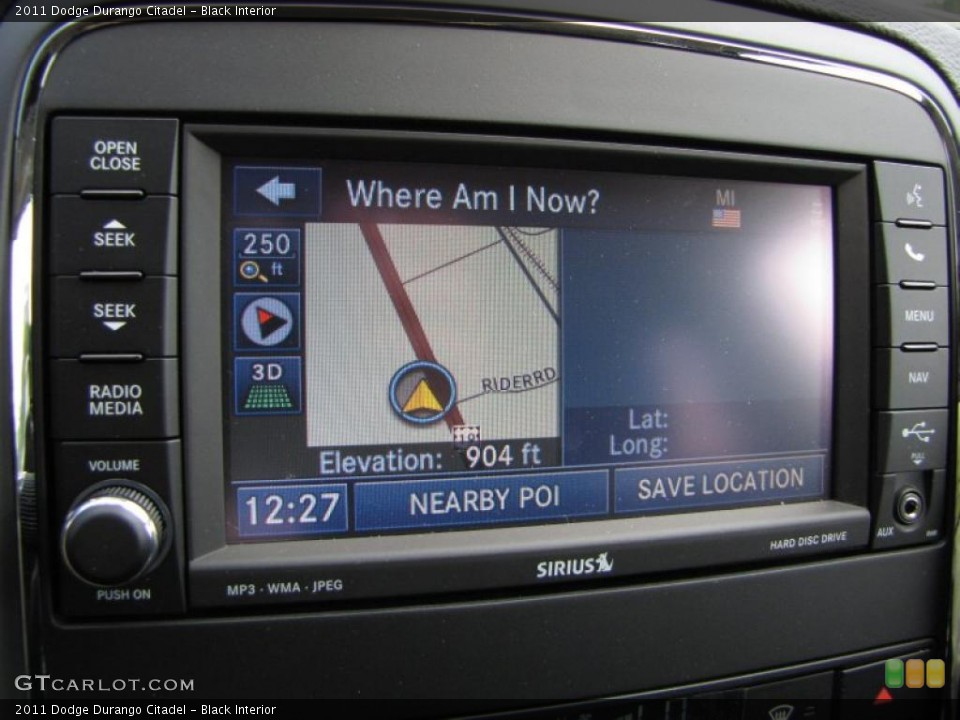 Black Interior Navigation for the 2011 Dodge Durango Citadel #48465105