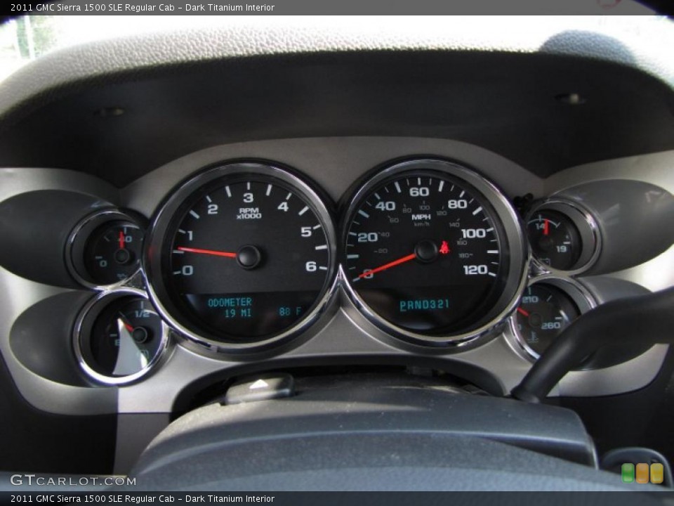 Dark Titanium Interior Gauges for the 2011 GMC Sierra 1500 SLE Regular Cab #48465411