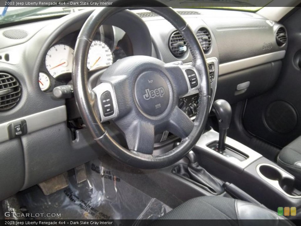 Dark Slate Gray Interior Steering Wheel for the 2003 Jeep Liberty Renegade 4x4 #48465609