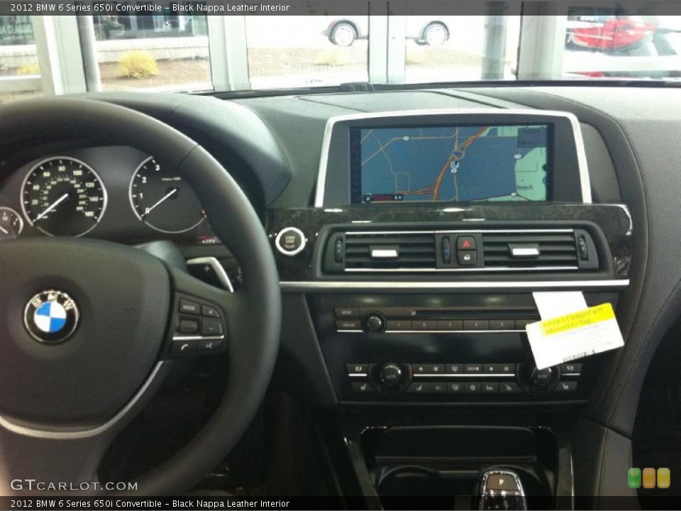 Black Nappa Leather Interior Navigation for the 2012 BMW 6 Series 650i Convertible #48466578