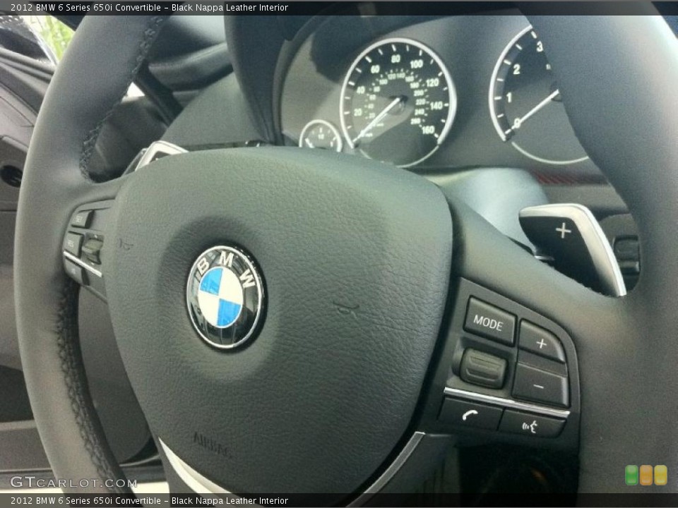 Black Nappa Leather Interior Controls for the 2012 BMW 6 Series 650i Convertible #48466590