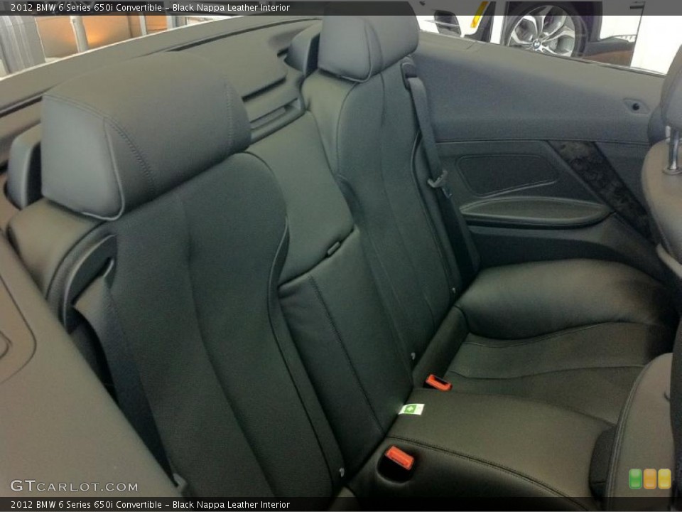 Black Nappa Leather Interior Photo for the 2012 BMW 6 Series 650i Convertible #48466680