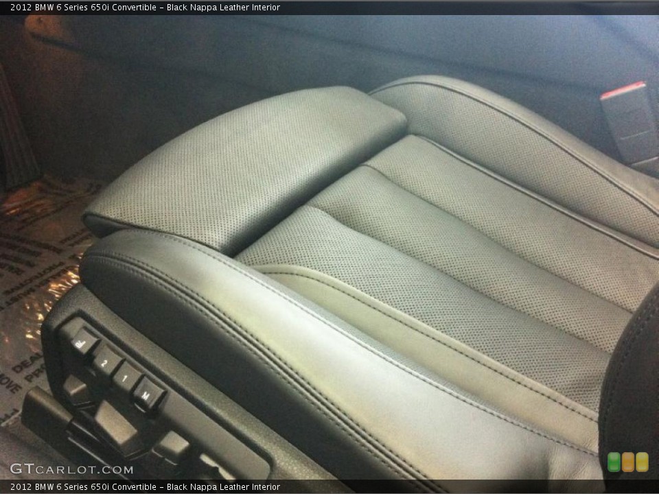 Black Nappa Leather Interior Photo for the 2012 BMW 6 Series 650i Convertible #48466710