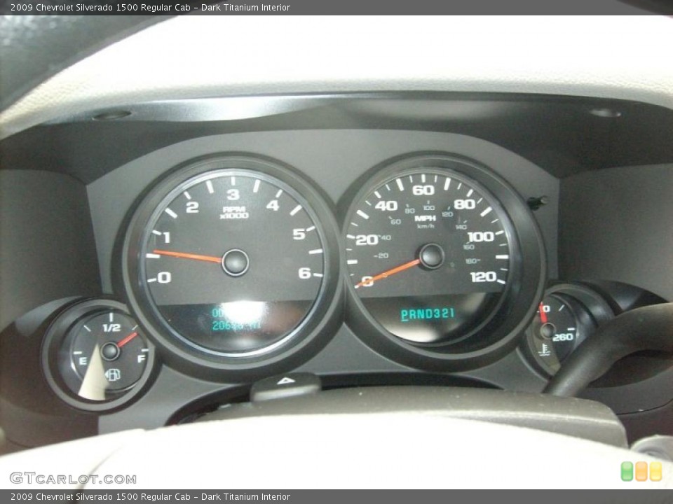 Dark Titanium Interior Gauges for the 2009 Chevrolet Silverado 1500 Regular Cab #48468387