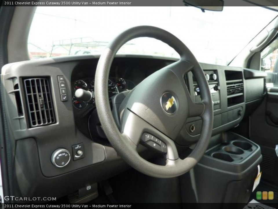 Medium Pewter Interior Steering Wheel for the 2011 Chevrolet Express Cutaway 3500 Utility Van #48468894