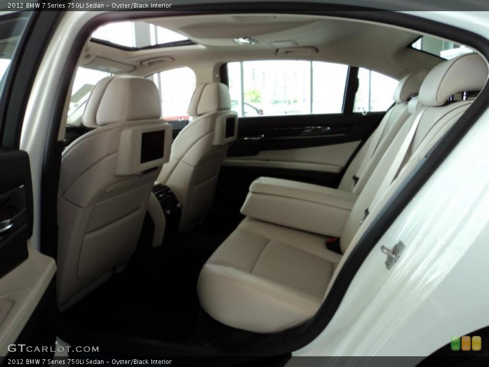 Oyster/Black Interior Photo for the 2012 BMW 7 Series 750Li Sedan #48470310