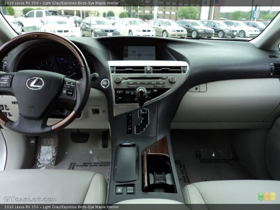 Light Gray/Espresso Birds-Eye Maple Interior Dashboard for the 2010 Lexus RX 350 #48470655