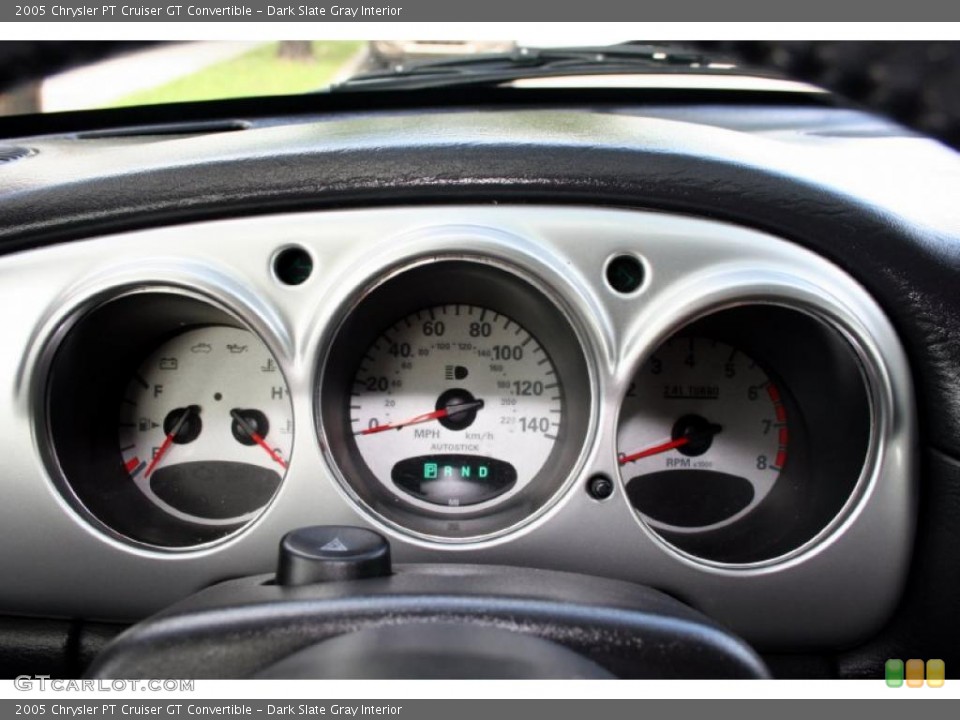 Dark Slate Gray Interior Gauges for the 2005 Chrysler PT Cruiser GT Convertible #48472263